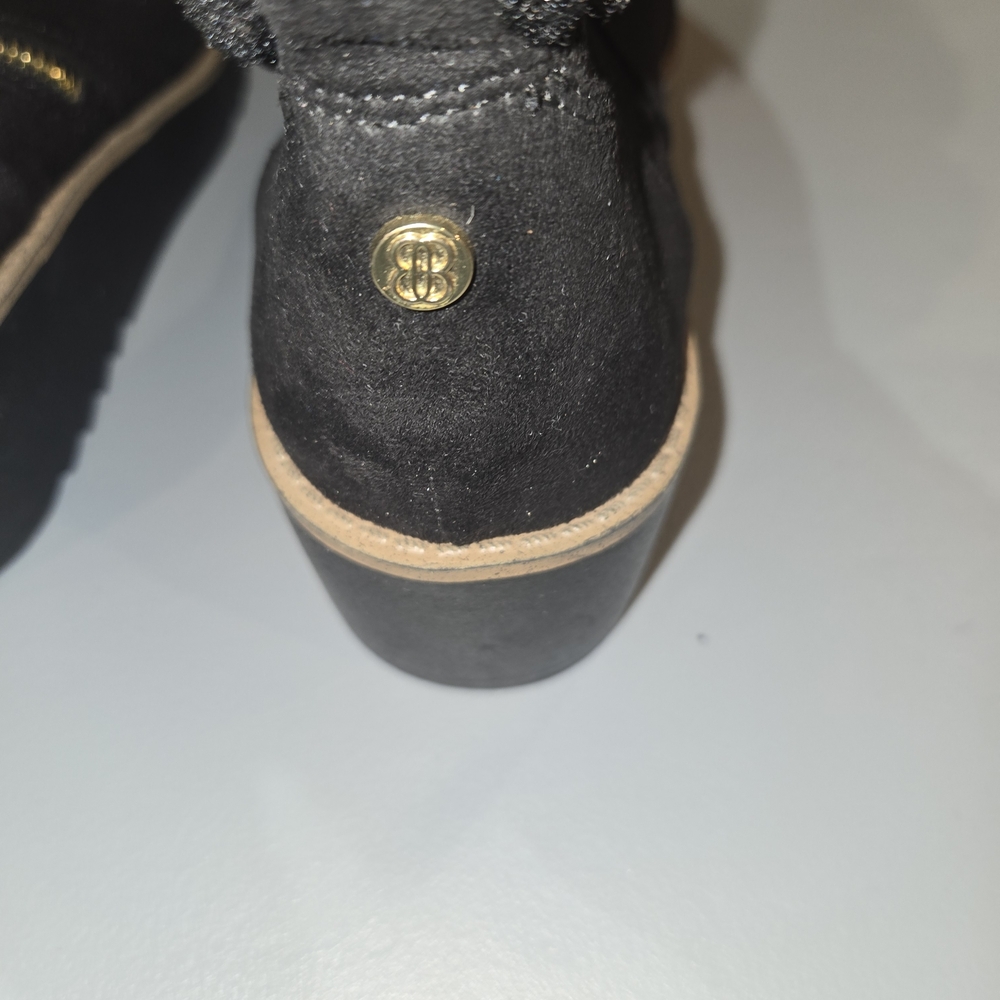 Bandolino Black Winter Boots with Shearling Trim (7c8) - Picture 3 of 8